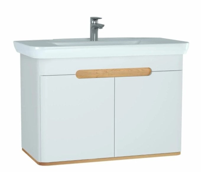 Vitra Sento Lavabo Dolabı 100 cm Kapaklı Mat Beyaz-60787